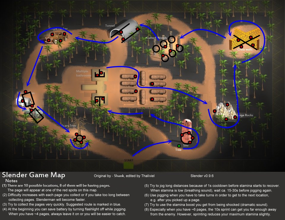 Slenderman 8 Pages Map Slender | The Slender Man Wiki | Fandom