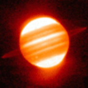 Giove - Gli anelli nell'infrarosso