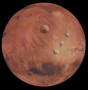 Science on a Sphere image of Mars.