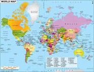 World map.