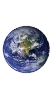 Image of Earth, facing the Americas, particularly the North side.