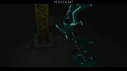 Another view of Player 447 falling to his death behind Player 184
