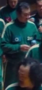 Player 241 in the Hide and Seek lobby holding a blue ball.