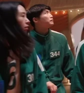 Player 344 before a round in mingle seen in BTS footage angle 2.