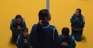 Seon-nyeo's group praying to her in the Hide and Seek lobby.