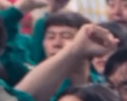 Player 154 cheering for a team