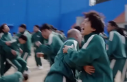 BTS of Player 133 falling on Gi-Hun