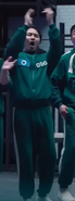 Player 096 cheering after Team O wins the vote