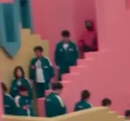 Player 344 walking to the second game arena.