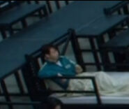 Player 062 in his bunk after the marbles game