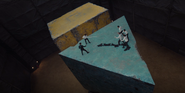 Gi-hun and Myung-gi face off the other surviving Os on the triangle tower.