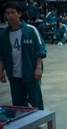 Player 444 in food line