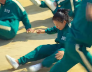 Female Player 396 Falling down after getting pushed by Player 133