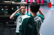 Player388.jpg (77 KB) Dae-ho and Jung-bae saluting eachother.