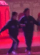 Player 310 running with Player 116 in the final round.