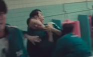 192 being strangled by Player 072 as Player 206 grabs him