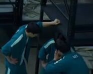 Player 441 talking with two players before the Special Game