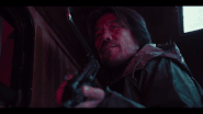 Yeong-gil gets shot in the heart with a speargun by Hwang Jun-ho to his death