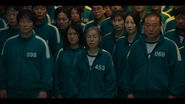 Player 453 standing at the front during the voting