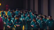 The Red Team lined up with gumballs