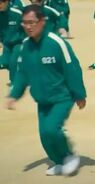 Another Player 021 running in Red Light, Green Light