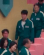 Player 344 walking to the second game arena 2.