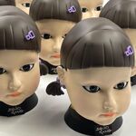 Replica heads of Young-hee, which have been given to several cast members.
