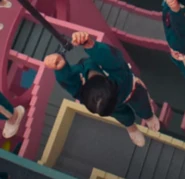 Yun-ho's hanging body after the rebellion.