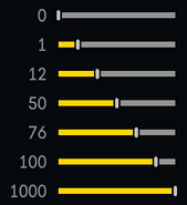 The bumpscosity slider states as seen in The Stanley Parable: Ultra Deluxe.
