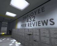 Employee 432 peer reviews room