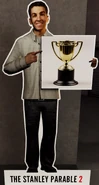 Stanley cutout trophy.jpg (271 KB) A cardboard cutout of Stanley from The Stanley Parable 2 Expo.