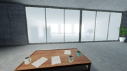 A blurry room.