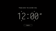 Please enter the current time.