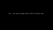 But... this time you simply entered 12:00. The default value.