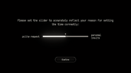 Please set the slider to accurately reflect your reason for setting the time correctly:
