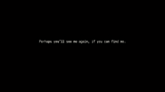 Perhaps you'll see me again, if you can find me.
