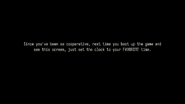 Since you've been so cooperative, next time you boot up the game and see this screen, just set the clock to your FAVORITE time.