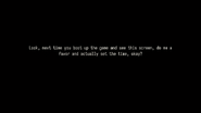 Look, next time you boot up the game and see this screen, do me a favor and actually set the time, okay?