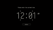 Please enter the current time.