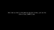 Next time you boot up the game and see this screen, just set the clock to your FAVORITE time.