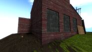 The barn in the greenfield.