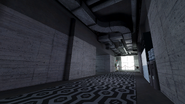 First corridor when stepping into The Stanley Parable 2 office area.