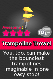 Trampoline Trowel Super Doomspire Wiki Fandom - roblox music code for trampoline