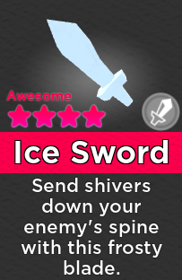 Ice Sword Super Doomspire Wiki Fandom - roblox super doomspire best weapons