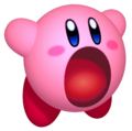 Kirby inhaling.