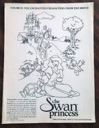 Swan princess coloring page