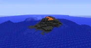 A rather small volcano spawned in water (Seed: 803648940)