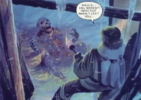 MacReady burns Nauls' body, The Thing from Another World (comic).