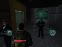 Austin successfully recruited and brought out of the weapon research room