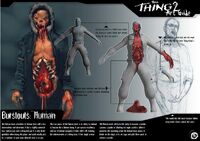 Pre-production artwork of the human burstout